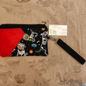 Original Rags by Marti Day of the Dead Dogs Wallet/Clutch, New with Tags!